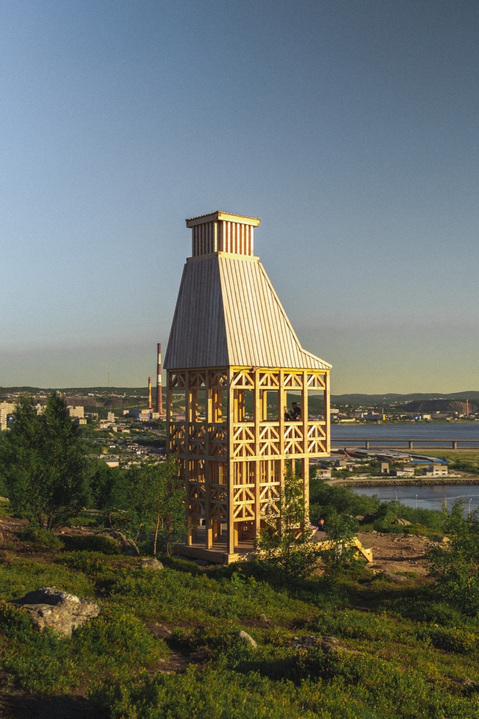 kola bay lighthouse viewpoint by arctic timber architecture