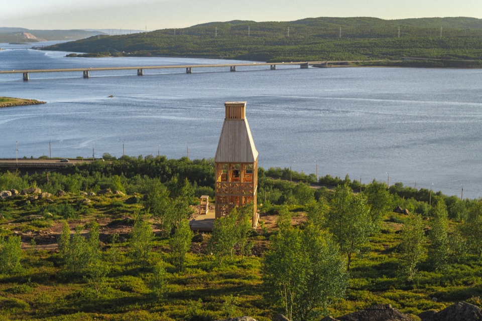 kola bay lighthouse viewpoint by arctic timber architecture