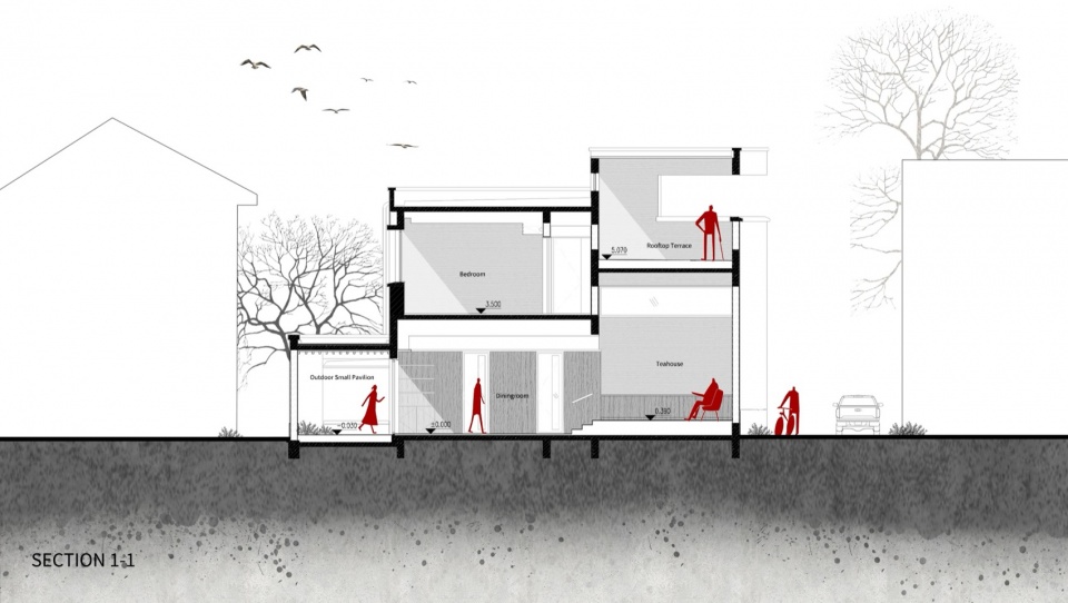 rural triangular house by urbanfabric design