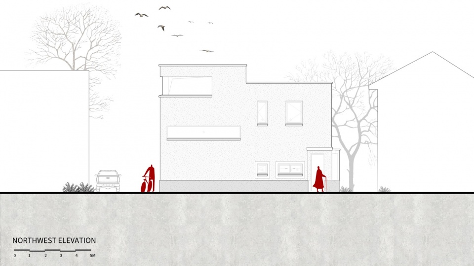 rural triangular house by urbanfabric design