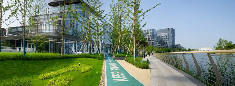 Riverside Landscape Design of Green Belts on Both Sides of Dadongjiang