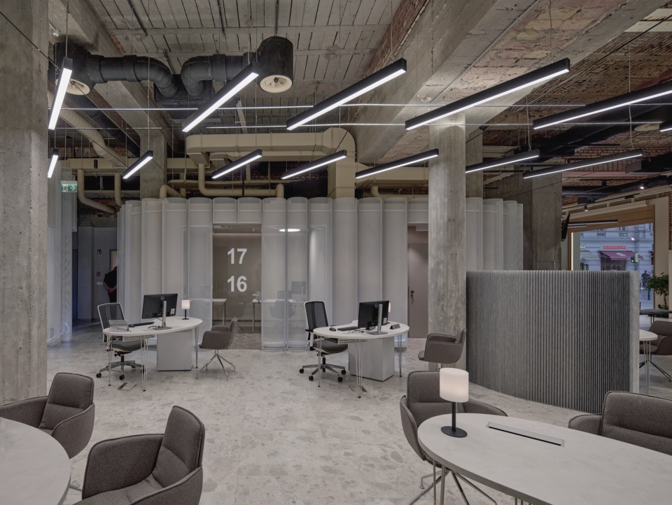 kh bank branch interior design by lab5 architects dobos andras