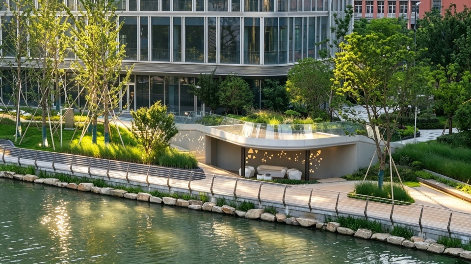 Riverside Landscape Design of Green Belts on Both Sides of Dadongjiang