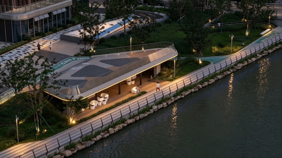 Riverside Landscape Design of Green Belts on Both Sides of Dadongjiang