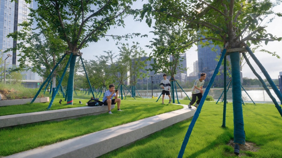 Riverside Landscape Design of Green Belts on Both Sides of Dadongjiang