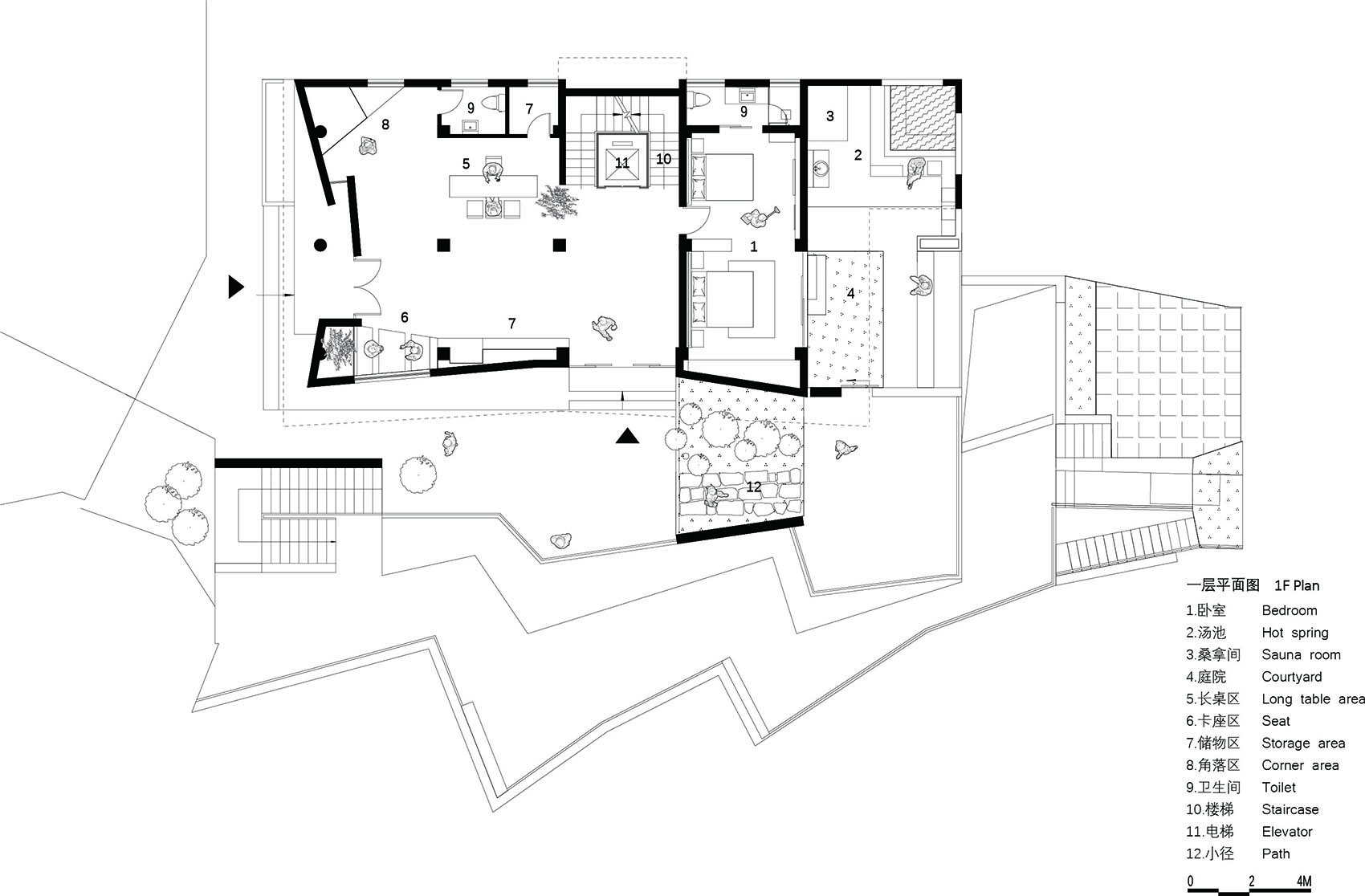 .一层平面图 1F Plan ©其实建筑事务所 拷贝