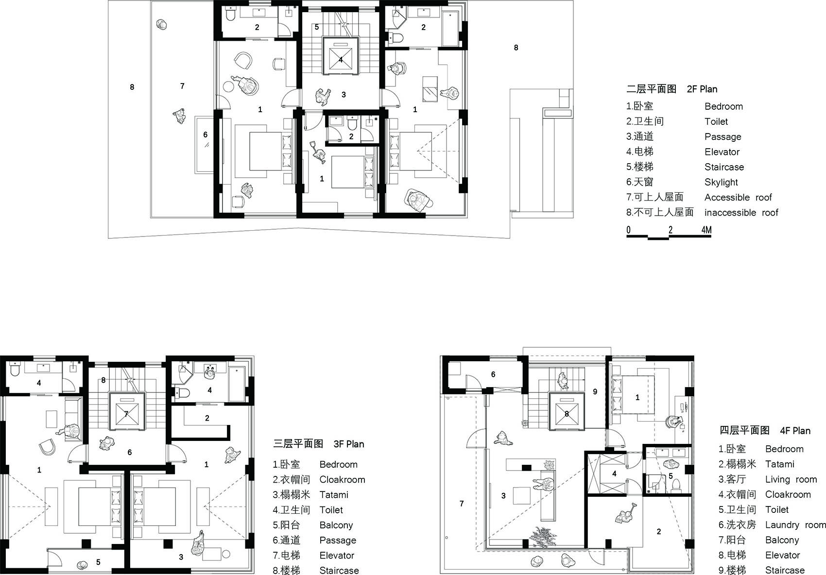 .二四层平面图 2F4F Plan ©其实建筑事务所 拷贝