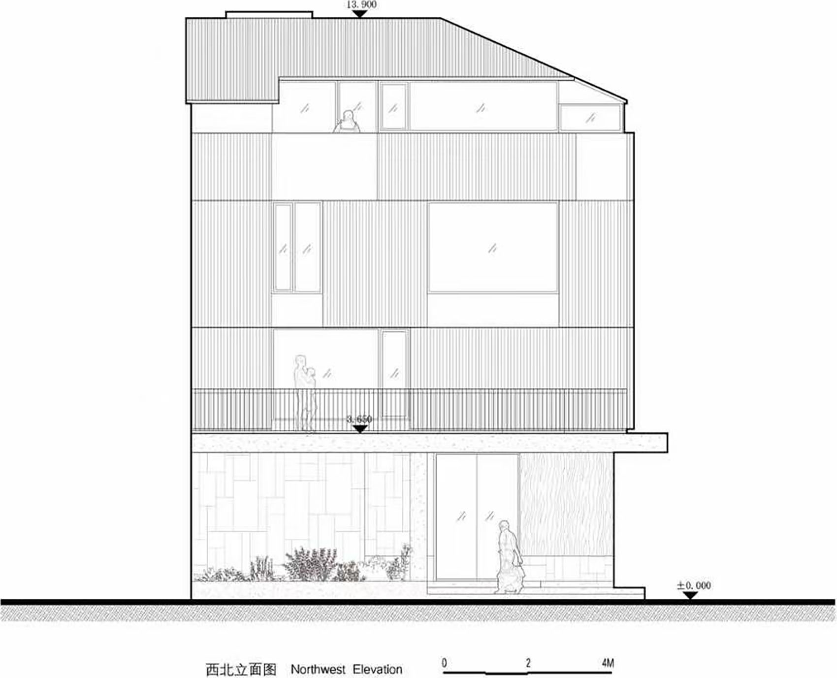 .西北立面图Northwest Elevation©其实建筑事务所 拷贝