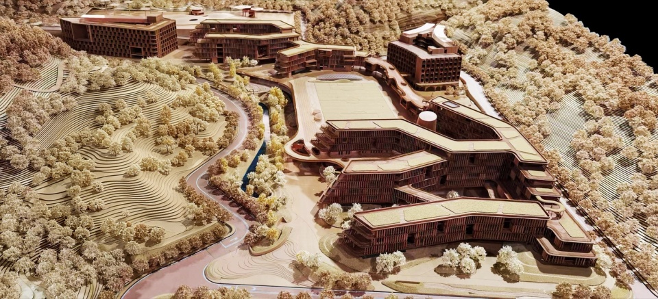 A Floating School Amidst Forests model