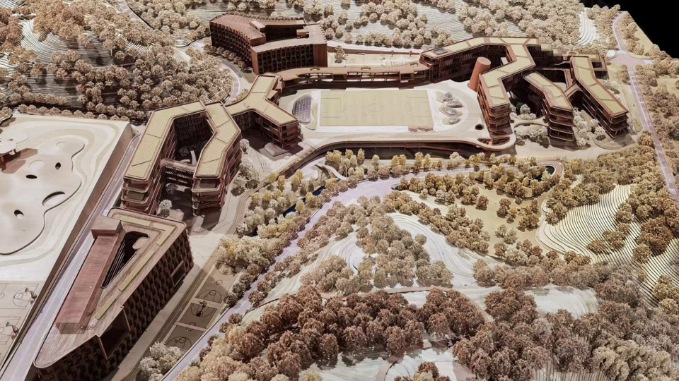A Floating School Amidst Forests model