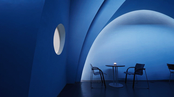 luminous tunnel dos restaurant by mars studio