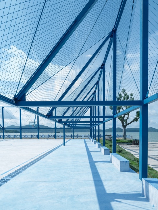 blue court by found projects atelier noirs