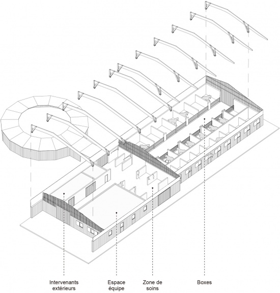 construction of a stable in lassay les chateaux 53 by carmen maurice architecture