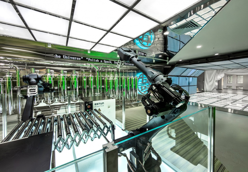 ongdeng ganwei fresh cut produce superfactory exhibition hall by fllllly design