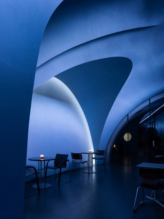 luminous tunnel dos restaurant by mars studio