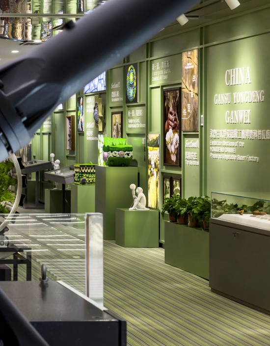 ongdeng ganwei fresh cut produce superfactory exhibition hall by fllllly design
