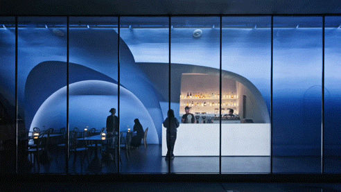luminous tunnel dos restaurant by mars studio
