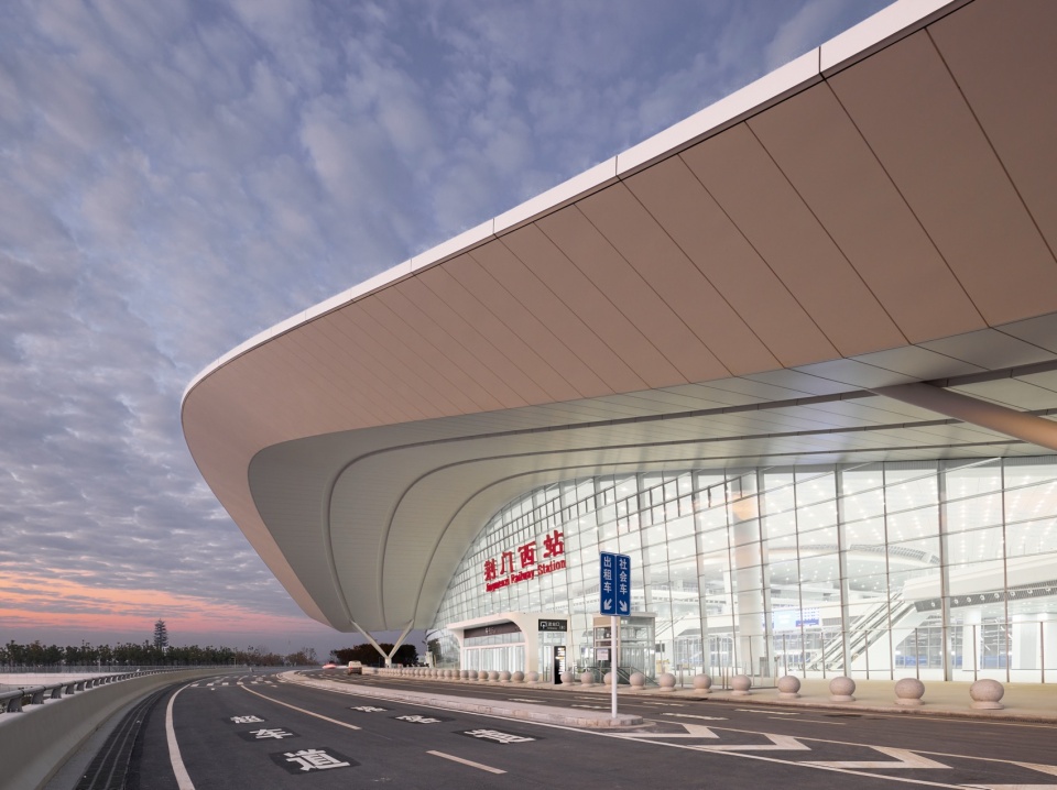 jingmen west railway station by citic architectural design research institute co ltd china railway siyuan survey and design group co ltd