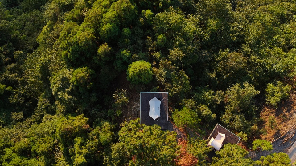 huangfengyan camping park visitor center by xj designagency