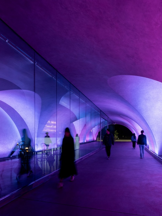 luminous tunnel dos restaurant by mars studio