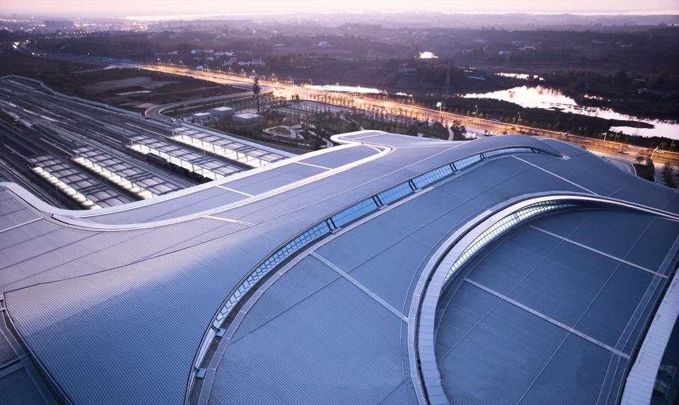 jingmen west railway station by citic architectural design research institute co ltd china railway siyuan survey and design group co ltd