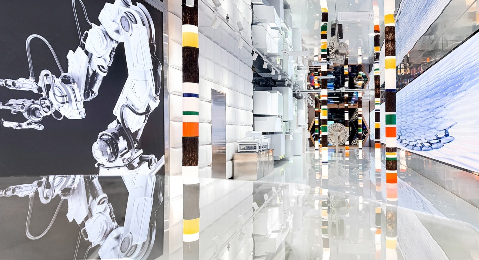 ongdeng ganwei fresh cut produce superfactory exhibition hall by fllllly design