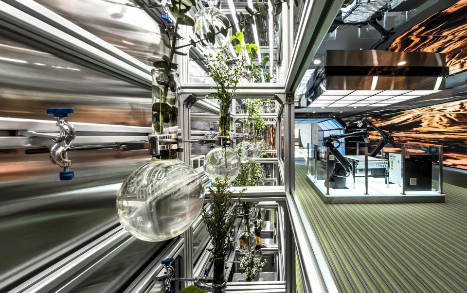 ongdeng ganwei fresh cut produce superfactory exhibition hall by fllllly design