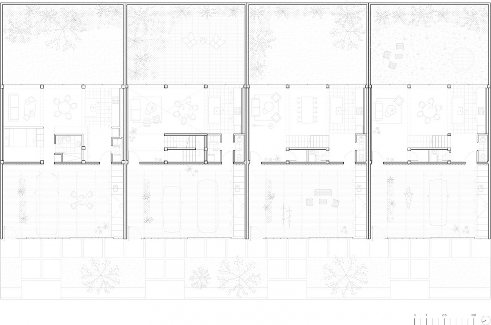 Four Urban Patio Houses