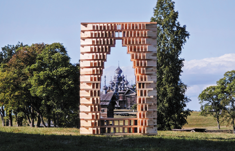 基日岛“取景框”观景装置 ，卡累利阿共和国 / Evgeny Makarenko Timber Architecture Workshop