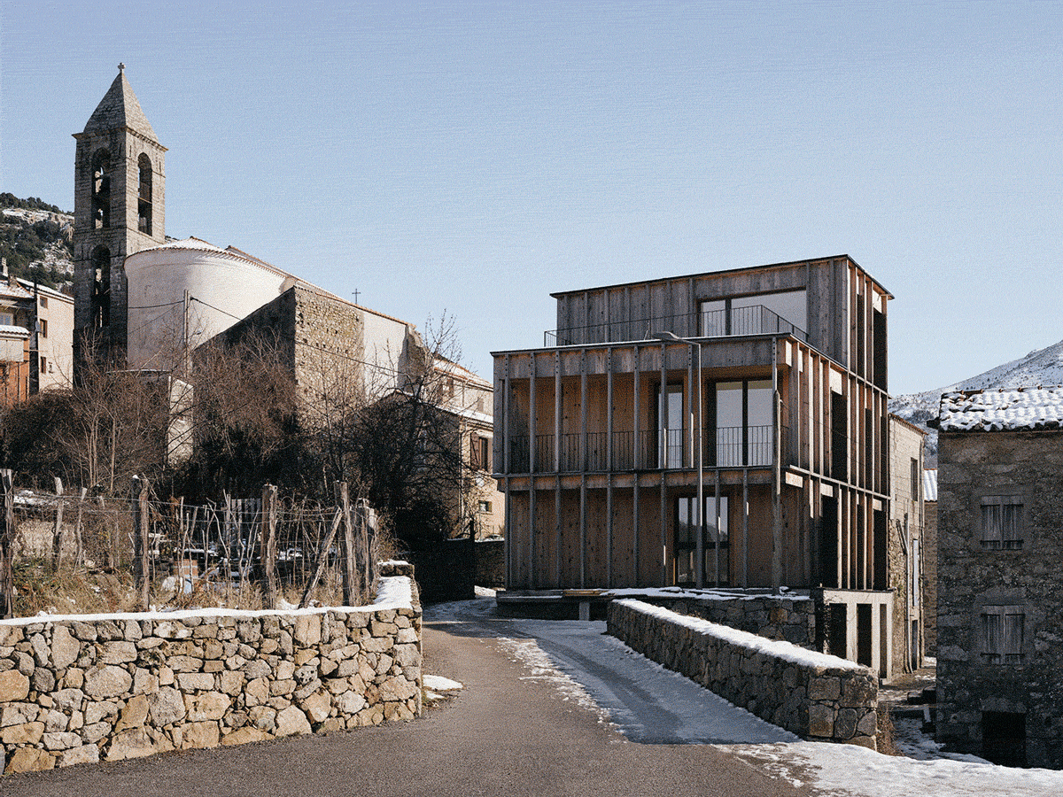 Corsican pine housing