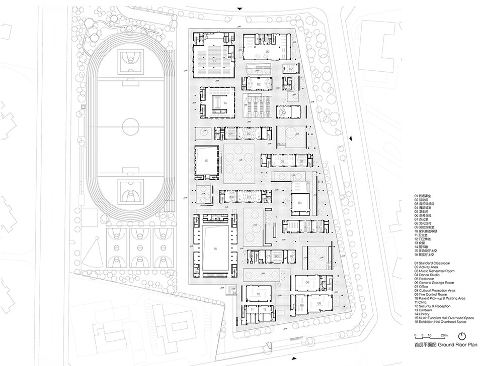 chengdu haiyang road middle school by changwu architects