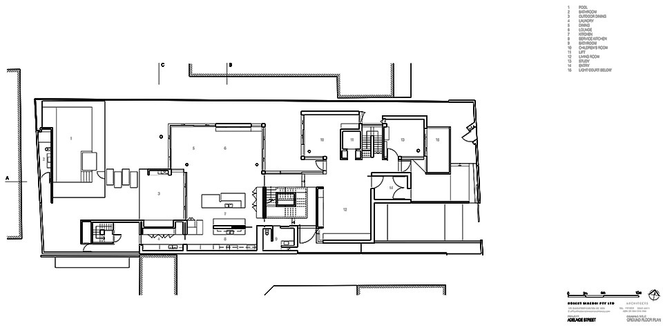 adelaide street house by robert simeoni architects