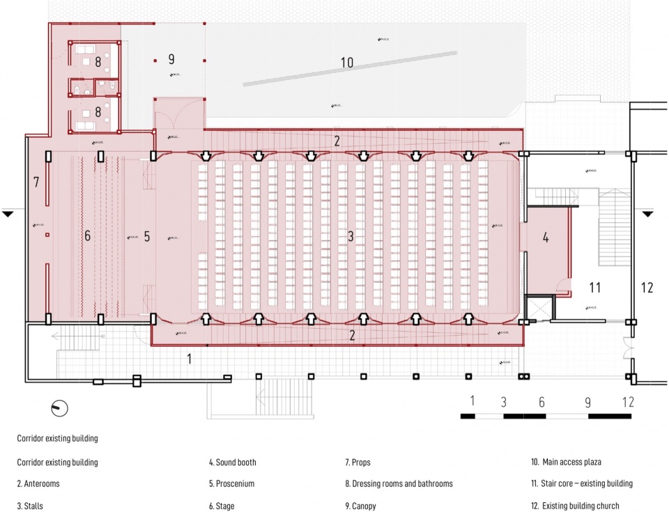 student theater at don bosco salesian technical college by studio blur