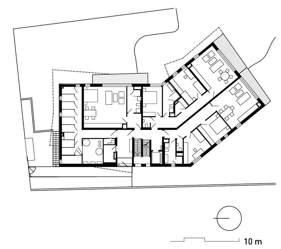 manesova apartment building by ok plan architects