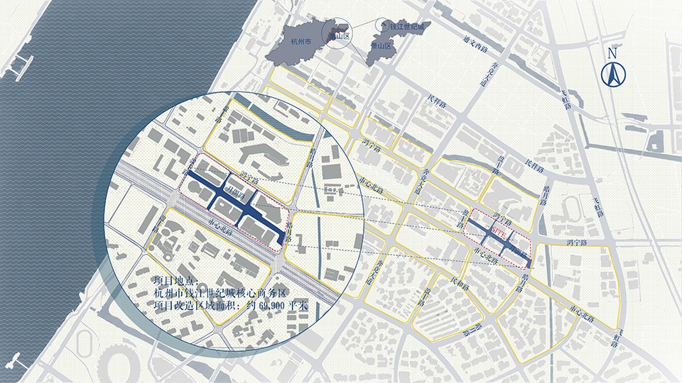integrarted renewal of yuelang road block by original design