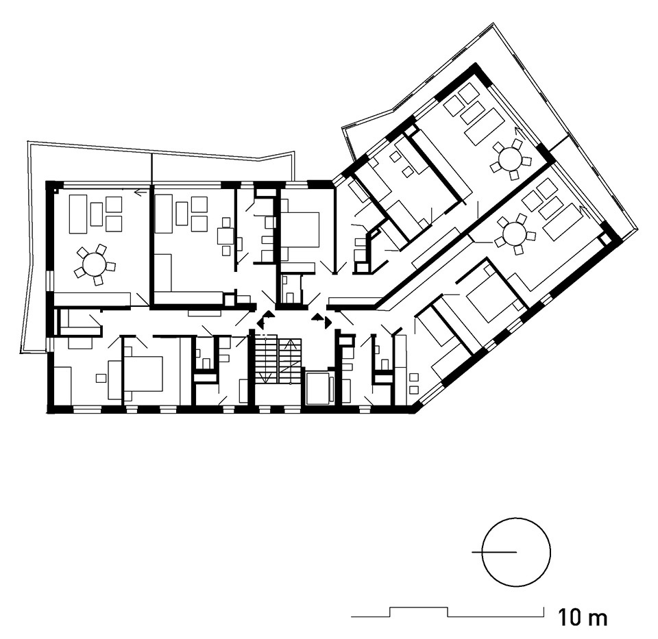 manesova apartment building by ok plan architects