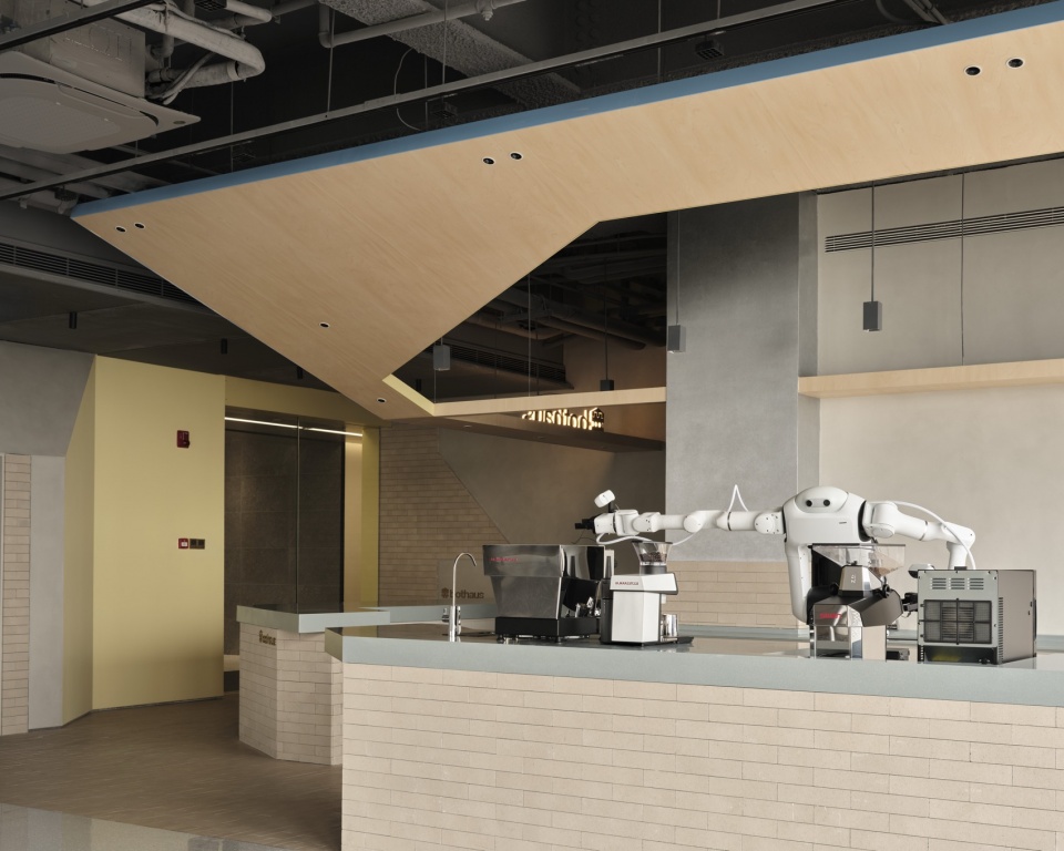 a robot space with a human touch by hcch studio