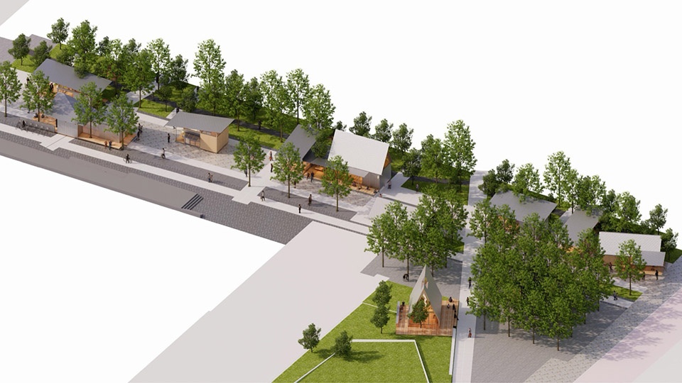 OoEli International Block Renewal Slow Flash Park Project by Kong Architects
