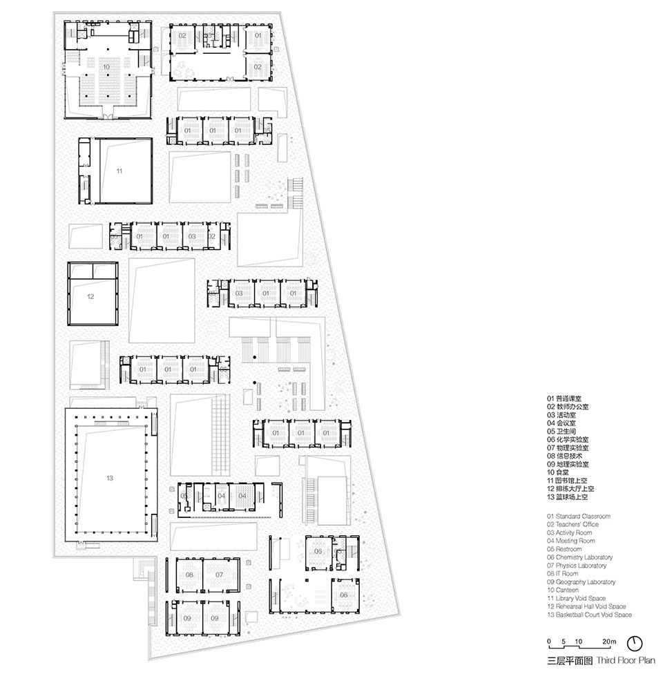 chengdu haiyang road middle school by changwu architects