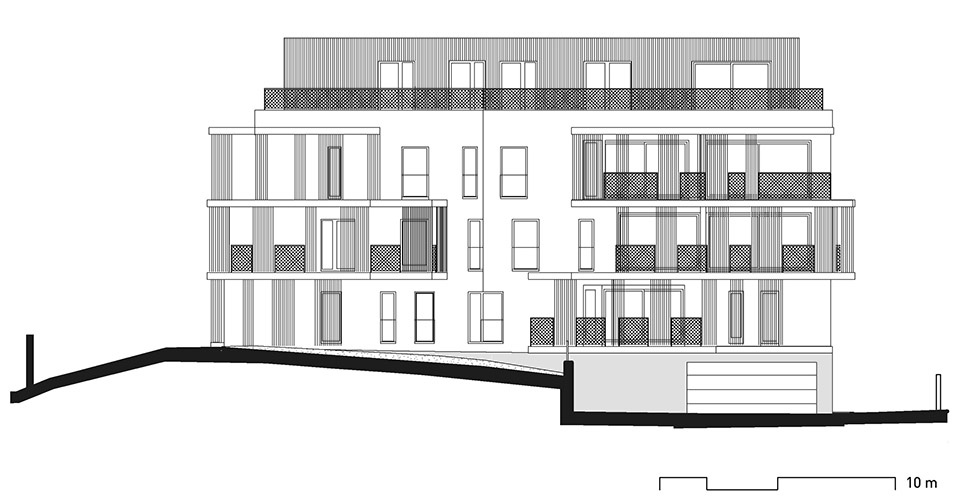 manesova apartment building by ok plan architects