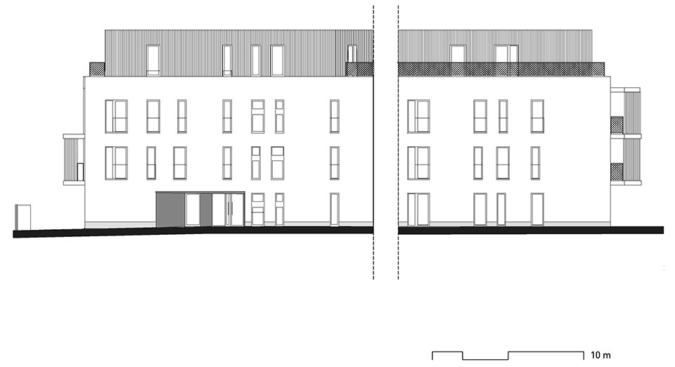 manesova apartment building by ok plan architects