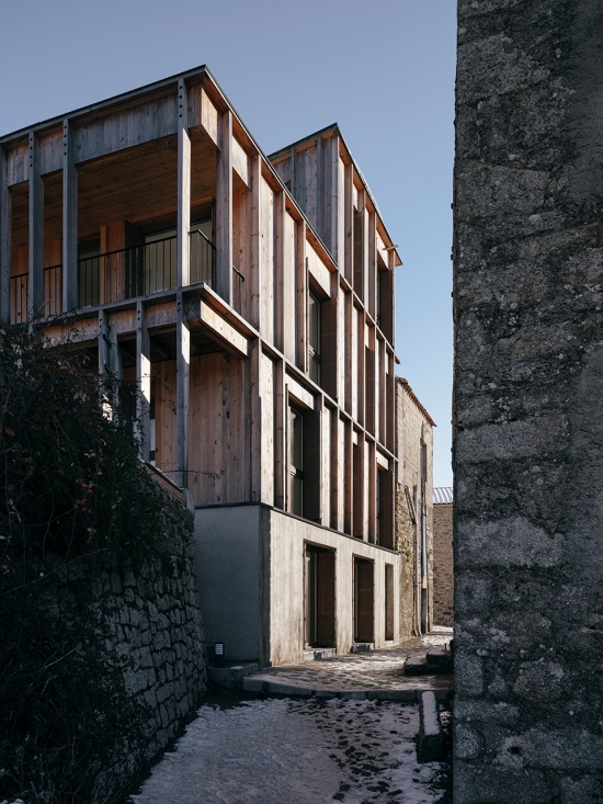 Corsican pine housing