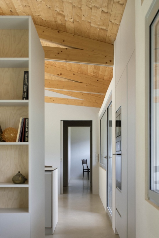 modular house with a sloping facade by papundekl architects