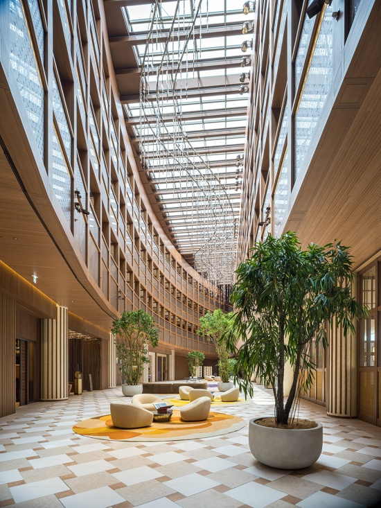 the pasona natureverse retreat by shigeru ban