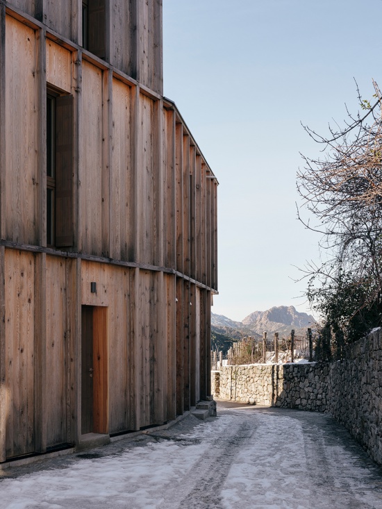 Corsican pine housing