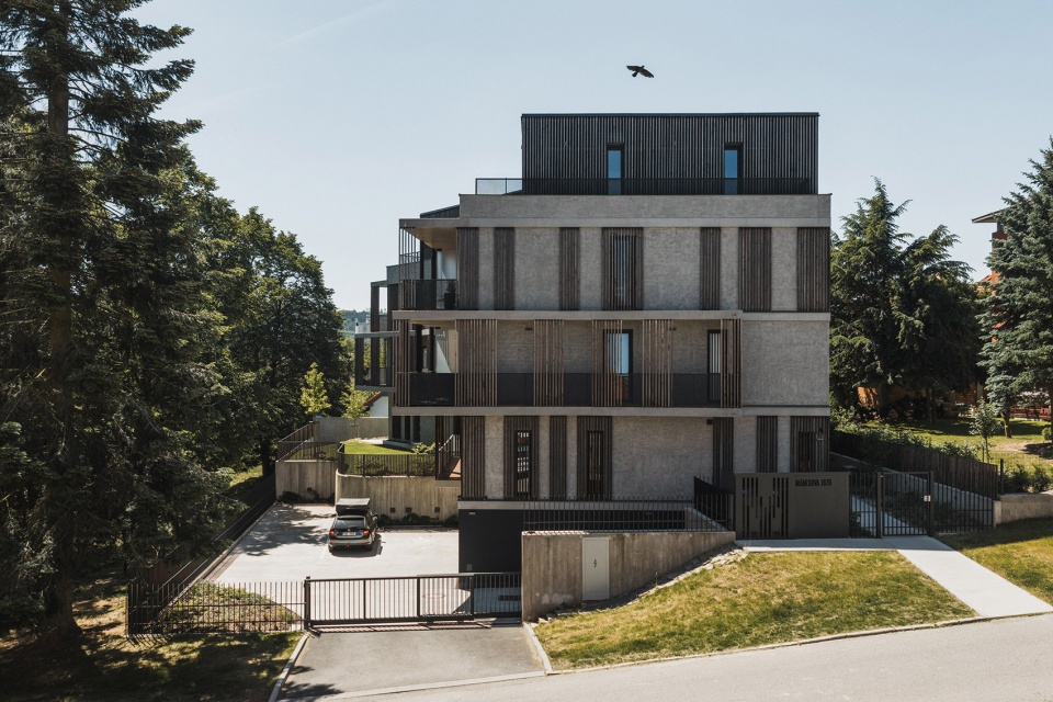 manesova apartment building by ok plan architects