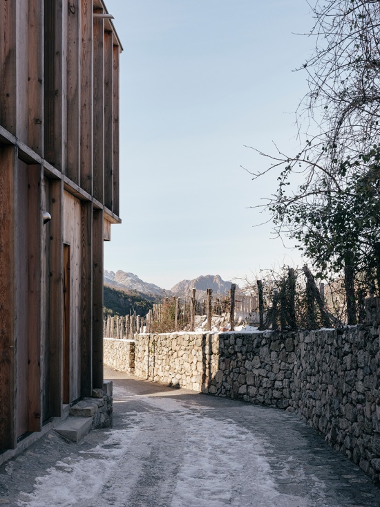 Corsican pine housing