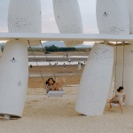 Among the Corals: A Seaside Swing Installation by XBTW Office