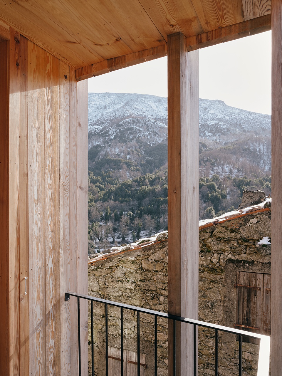 Corsican pine housing