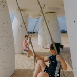 Among the Corals: A Seaside Swing Installation by XBTW Office